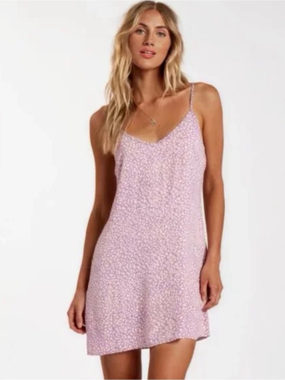 Billabong Lilac Floral Slip Mini Dress